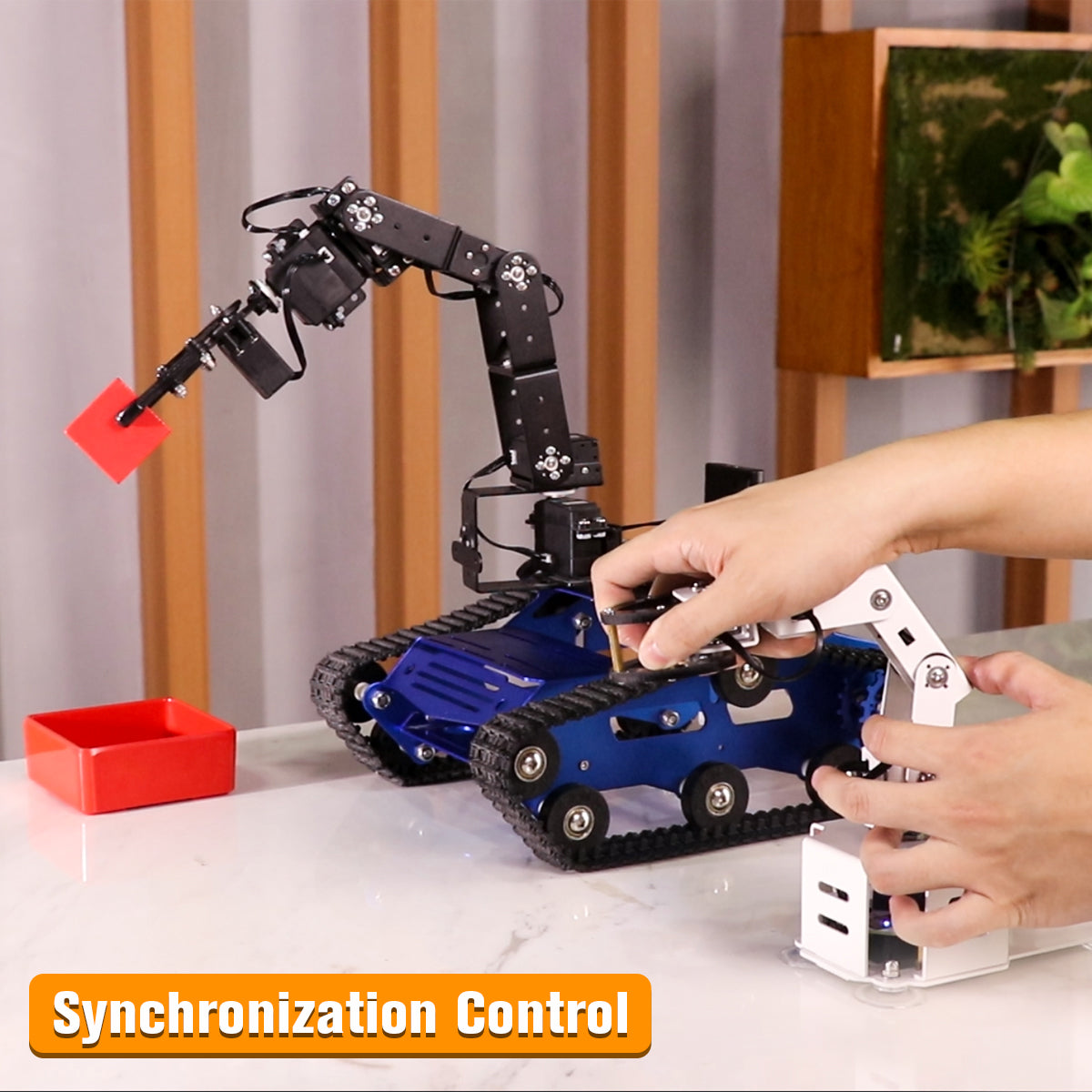 Hiwonder Tankbot Track Robot Car Loaded with Robotic Arm for STM32 Programming Hiwonder Tankbot Track Robot Car Loaded with Robotic Arm for STM32 Programming